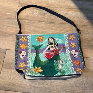Candy Mayer Art Dia De Los  Muertos Art Boho Bags Cotton